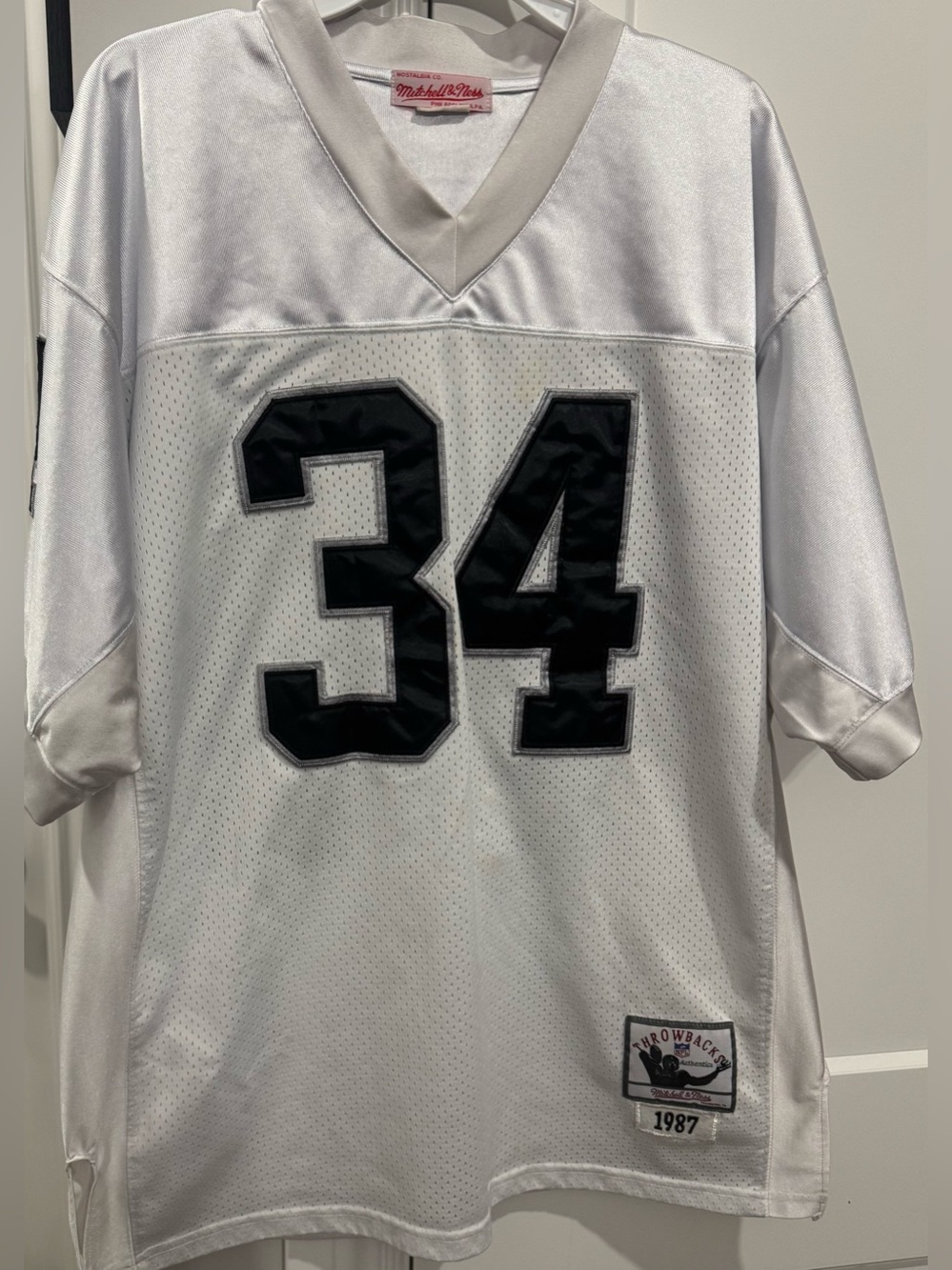 Mitchell & Ness Bo Jackson LA Raiders 1987 Legacy Jersey White XL EUC